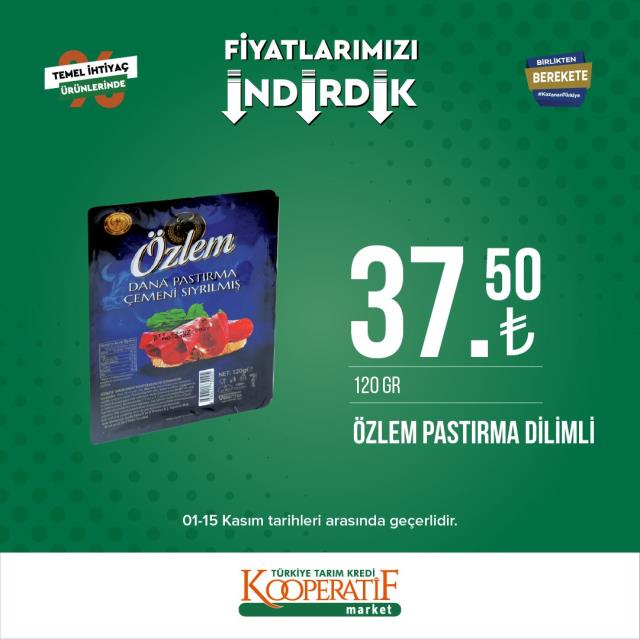 Tarım Kredi marketlerinde yeni indirim kampanyası! İşte fiyatı düşen ürünler
