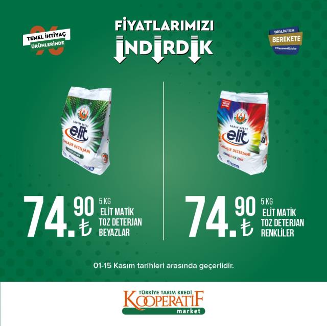 Tarım Kredi marketlerinde yeni indirim kampanyası! İşte fiyatı düşen ürünler