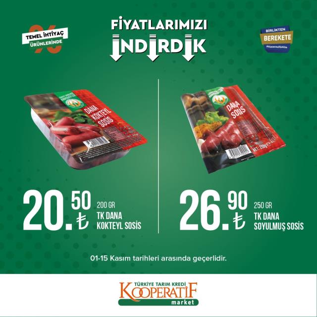 Tarım Kredi marketlerinde yeni indirim kampanyası! İşte fiyatı düşen ürünler