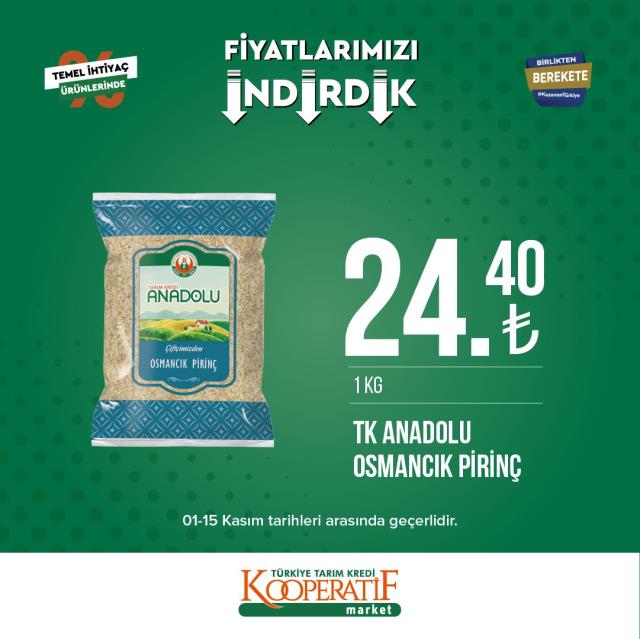 Tarım Kredi marketlerinde yeni indirim kampanyası! İşte fiyatı düşen ürünler
