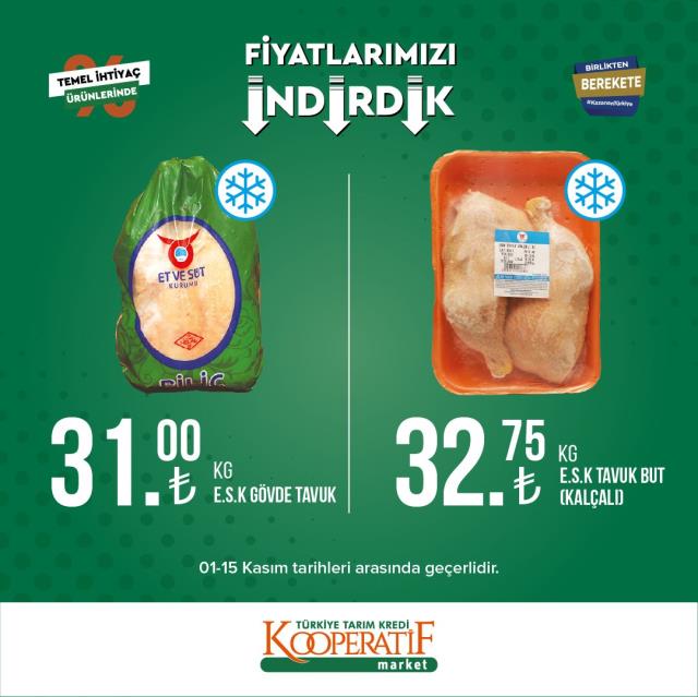 Tarım Kredi marketlerinde yeni indirim kampanyası! İşte fiyatı düşen ürünler