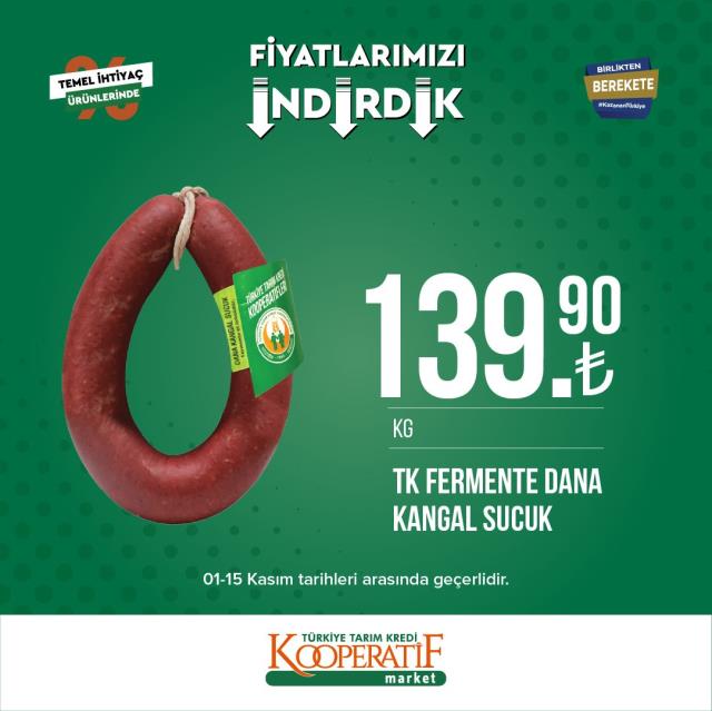 Tarım Kredi marketlerinde yeni indirim kampanyası! İşte fiyatı düşen ürünler