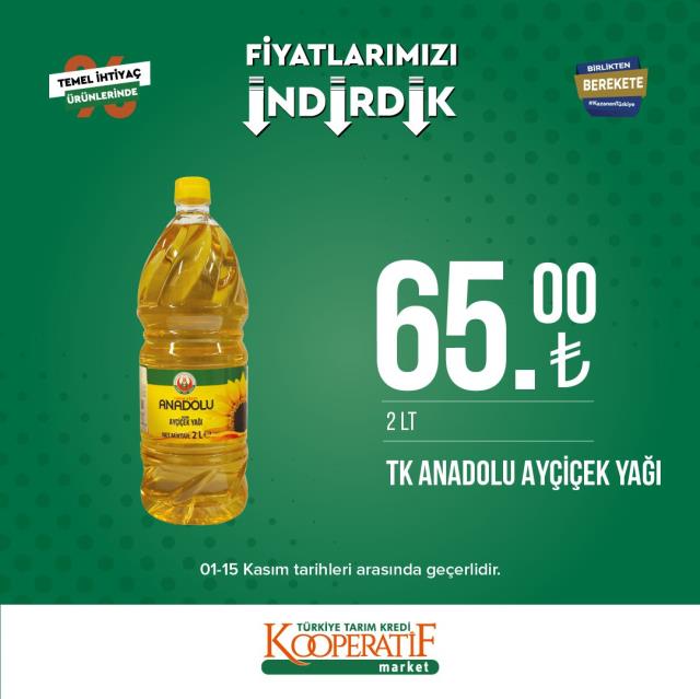 Tarım Kredi marketlerinde yeni indirim kampanyası! İşte fiyatı düşen ürünler