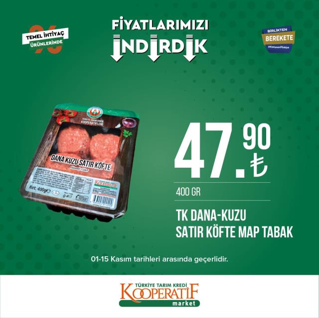 Tarım Kredi marketlerinde yeni indirim kampanyası! İşte fiyatı düşen ürünler