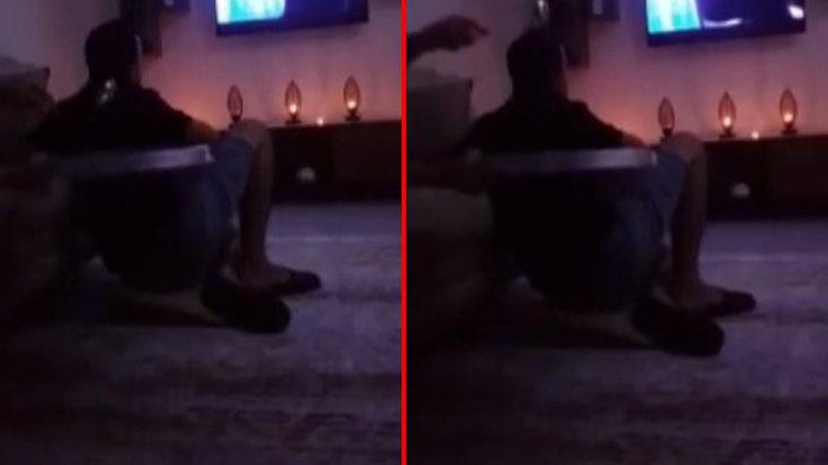 Korku filmi izleyen adamın arkasına tepsi ve kepçe ile yaklaştı, sonrası izlenme rekoru kırdı