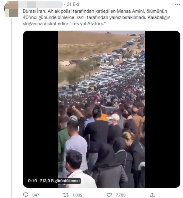 Videonun İran halkının 'Tek yol Atatürk' sloganı attığını gösterdiği iddiası Videonun İran halkının 'Tek yol Atatürk' sloganı attığını gösterdiği iddiası