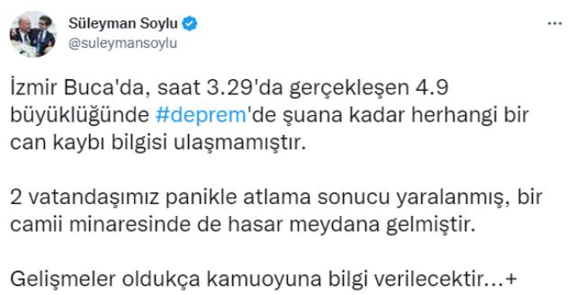 Son dakika: İzmir'de 4.9 büyüklüğünde deprem! Konak'ta bir caminin minaresi yıkıldı