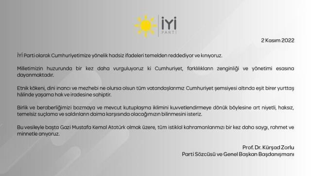 Bahçeli'nin Başdanışmanı Ruhi Ersoy'dan İYİ Parti'nin 'eşit yurttaşlık' çıkışına eleştiri Bahçeli'nin Başdanışmanı Ruhi Ersoy'dan İYİ Parti'nin 'eşit yurttaşlık' çıkışına eleştiri