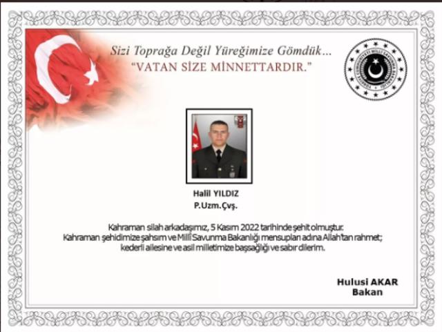 Kuzey Irak'tan acı haber! Pençe-Kilit Operasyonu'nda bir askerimiz şehit oldu