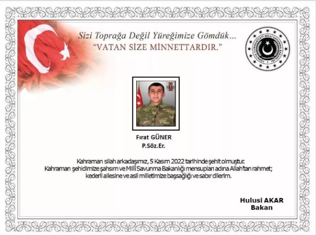 Kuzey Irak'tan acı haber! Pençe-Kilit Operasyonu'nda bir askerimiz şehit oldu