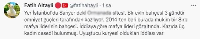 Sırp çete lideri Sarıyer'de yakalandı! Ekipler kaldığı villanın bahçesinde ceset aradı
