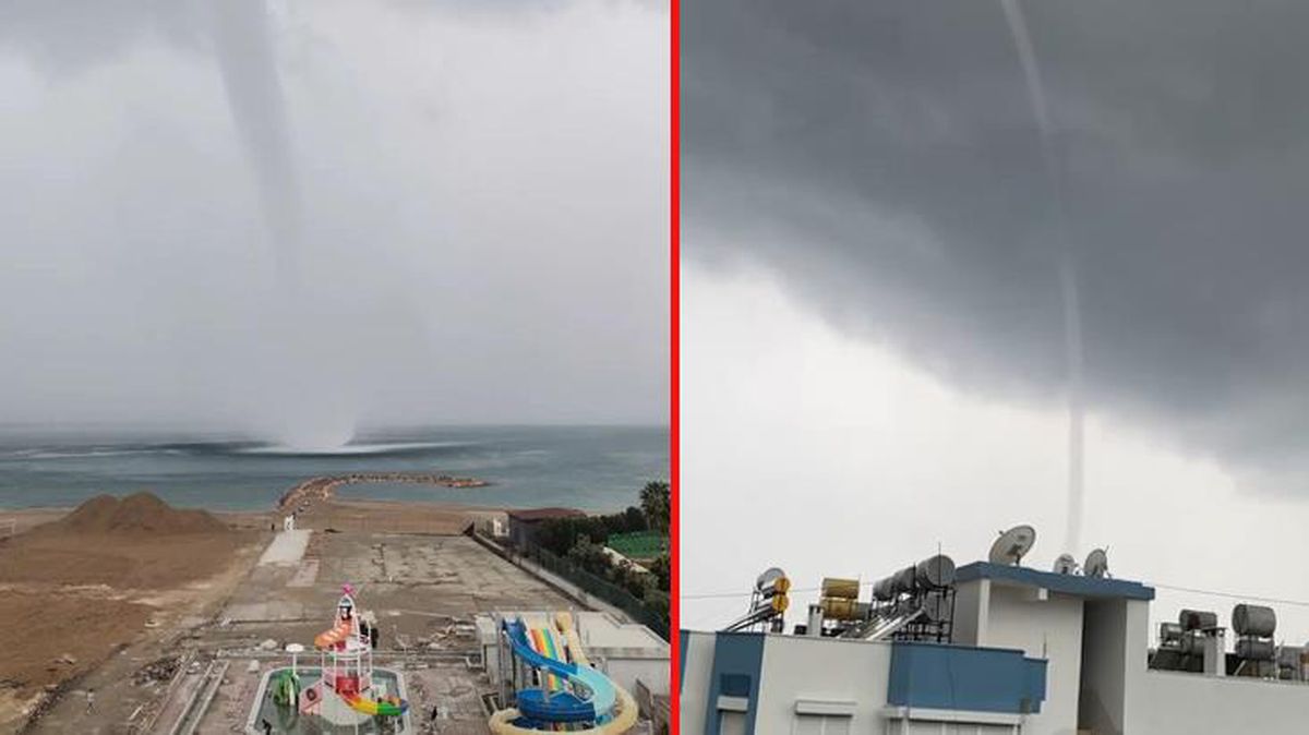 Alanya'da çıkan hortum panik oluşturdu