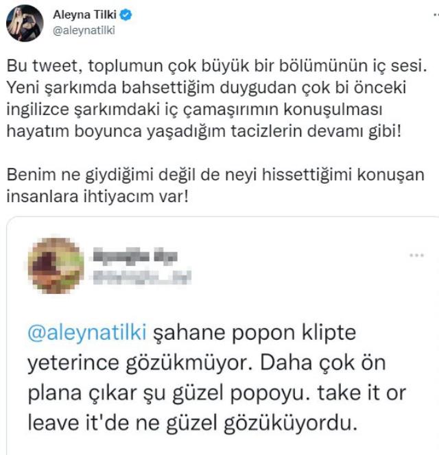 Aleyna Tilki, 'Şahane popon gözükmüyor' diyen takipçisin öfke kustu: Bu yaşadığım tacizlerin devamı