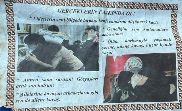 Mehmetçik, PKK'lı teröristlerin geçiş güzergahına 2 ayrı dilde bildiri attı Mehmetçik, PKK'lı teröristlerin geçiş güzergahına 2 ayrı dilde bildiri attı