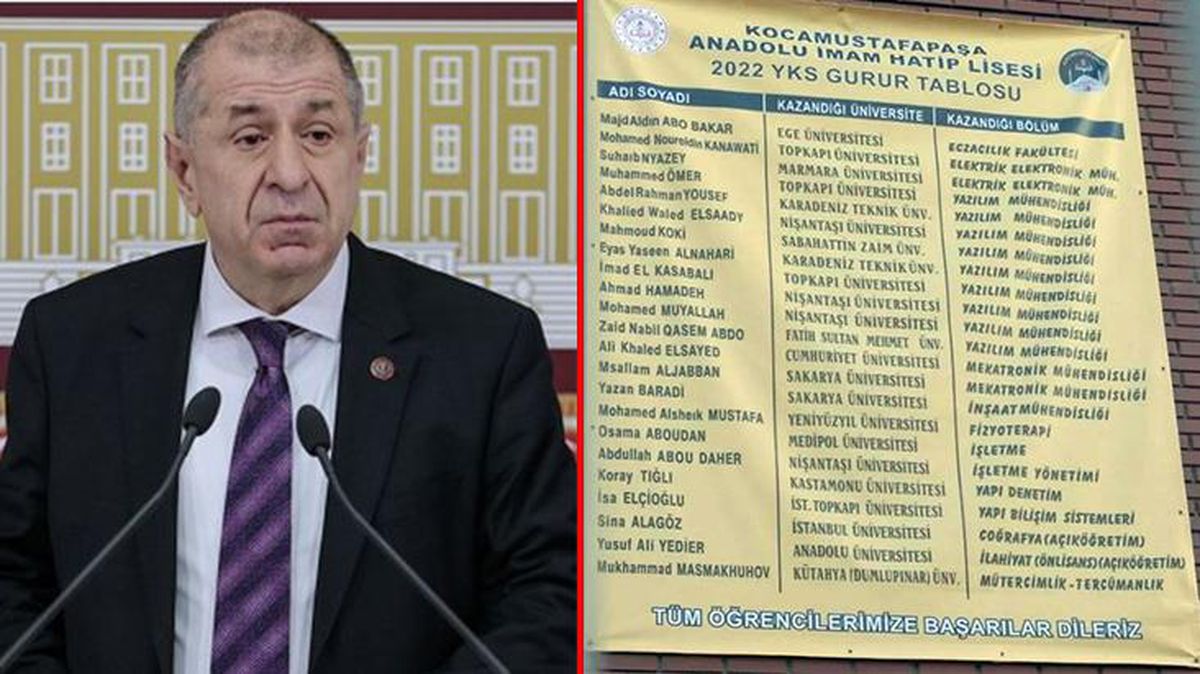 İmam hatip lisesi gurur tablosu diye paylaştı! Listedeki isimleri gören Özdağ sinirlerine hakim olamadı