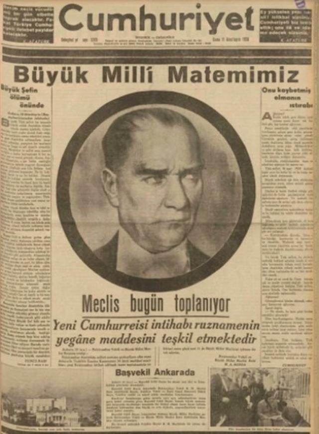 10 Kasım gazete manşetleri 1938! İşte 1938 yılı, 10 Kasım gazete manşetleri! 10 Kasım gazete manşetleri 1938! İşte 1938 yılı, 10 Kasım gazete manşetleri!