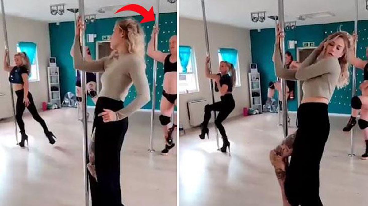 Kadınlar normal şekilde dans ediyor ama arkadaki kişiyi görenler kahkahayı patlatıyor