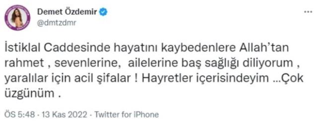 Ünlülerden İstiklal Caddesi'ndeki patlamaya tepki yağdı: Allah bin belanızı versin