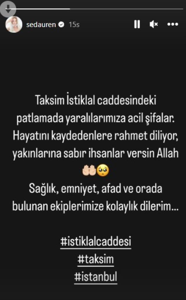 Ünlü isimler Taksim'deki patlamaya sessiz kalmadı! Alişan, beddualar savurdu