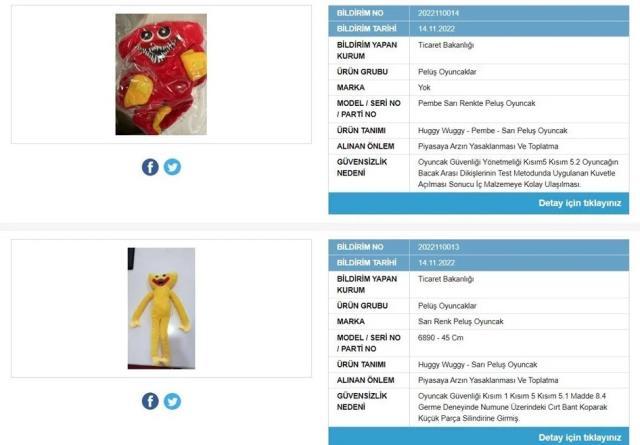Bakanlık'tan 'Huggy Wuggy' tasarımlı oyuncakları toplatma kararı! Bakanlık'tan 'Huggy Wuggy' tasarımlı oyuncakları toplatma kararı!