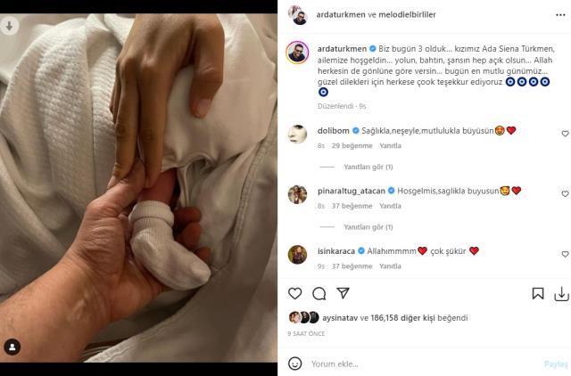 Arda Türkmen'in bebeği adı ne?