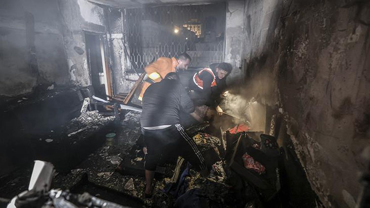 Gazze'deki Cebaliya Mülteci Kampı'nda yangın çıktı: 21 ölü