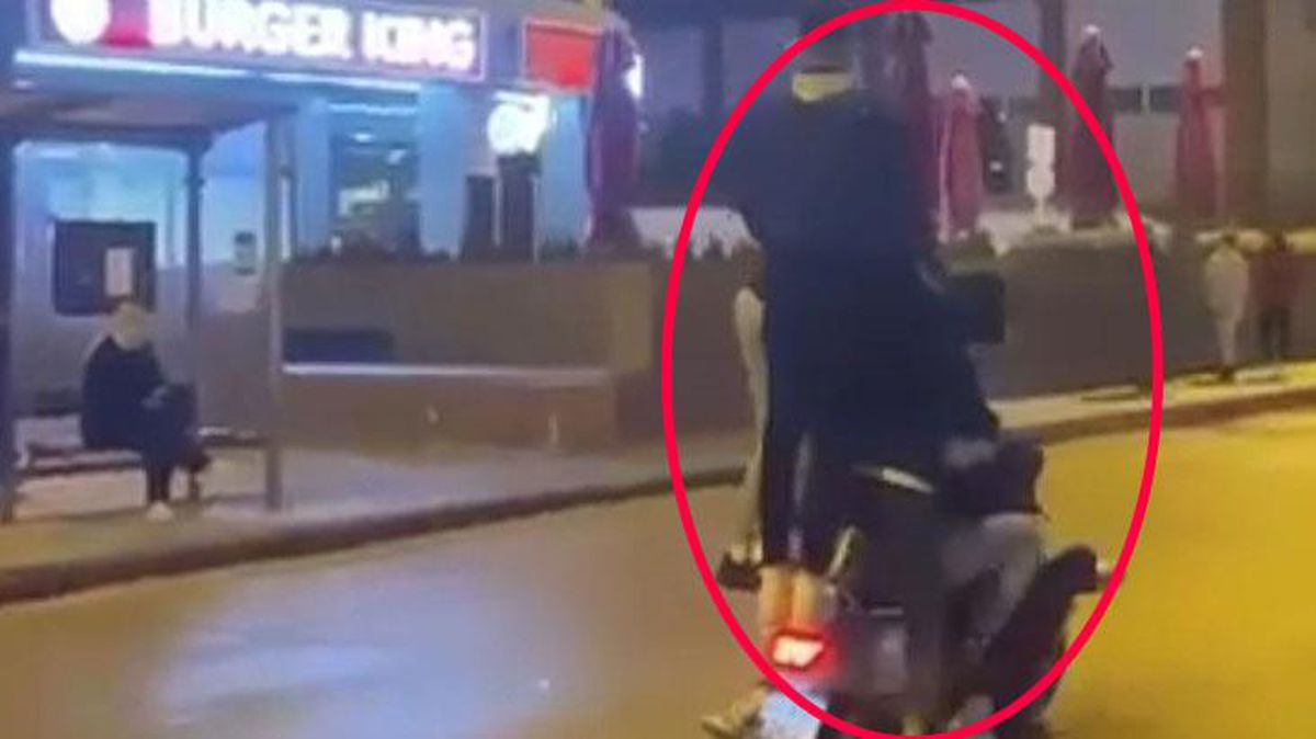 Motosiklete 5 kişi binenler kazaya böyle davetiye çıkardı