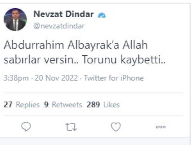 Abdurrahim Albayrak'ın 15 yaşındaki torunu AVM'nin balkonundan düşerek yaşamını yitirdi