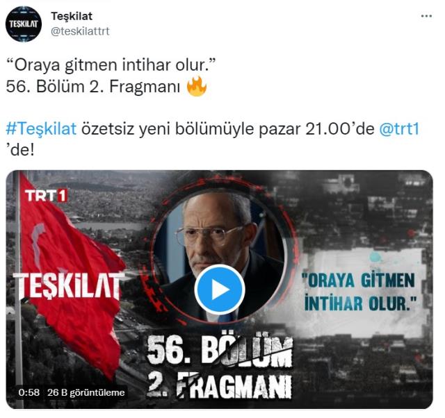Teşkilat saat kaçta başlıyor? Bu akşam Teşkilat kaçta başlıyor? Teşkilat yeni bölüm saat kaçta?