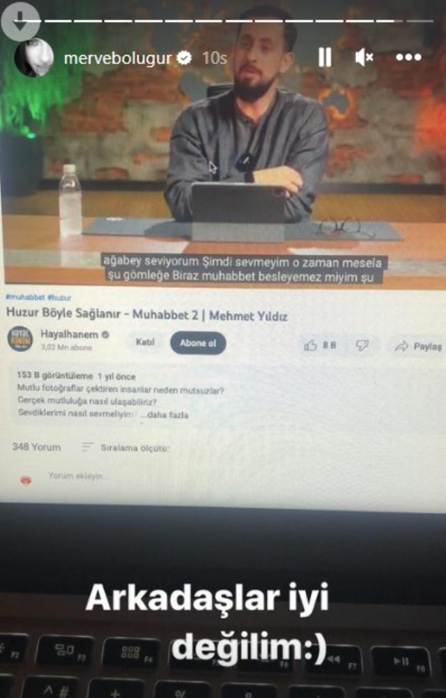 2 aylık eşinden boşanma kararı alan Merve Boluğur, maneviyata yöneldi