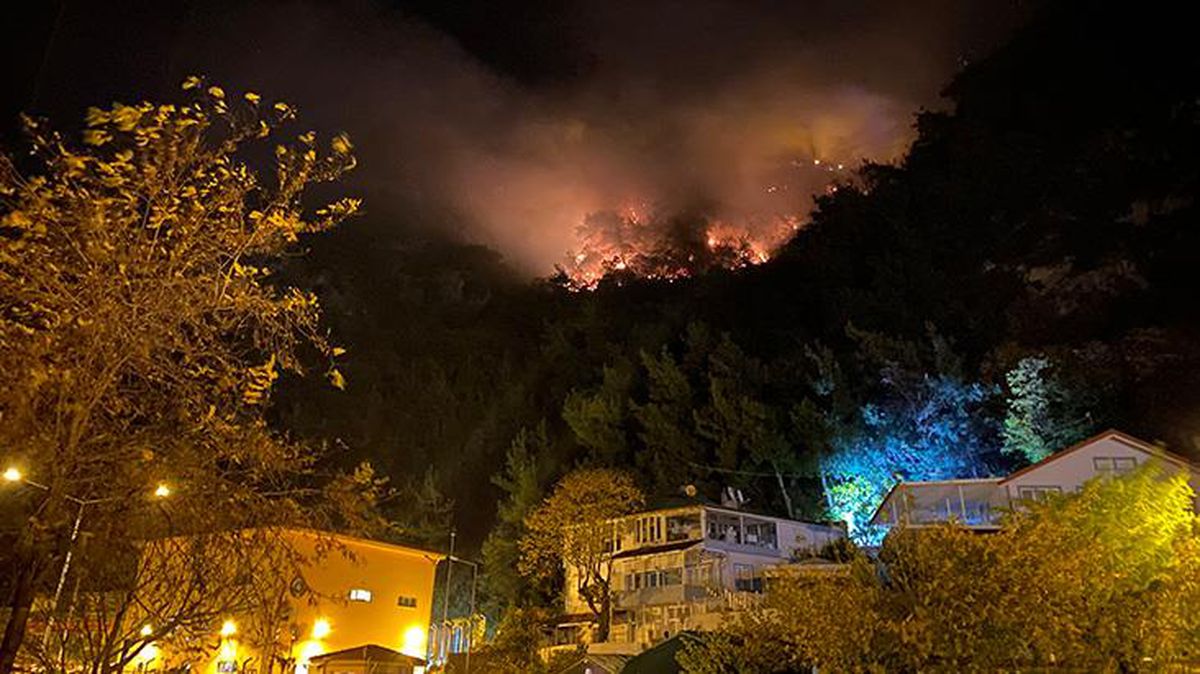 Bartın'da orman yangını! Alevler geceyi aydınlattı, 4 kişi gözaltına alındı