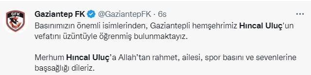 Hıncal Uluç'un vefatı sonrası spor ve siyaset dünyasından peş peşe taziye mesajları