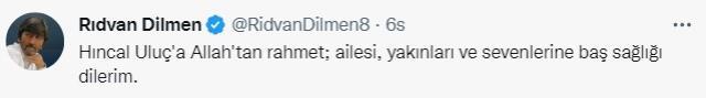 Hıncal Uluç'un vefatı sonrası spor ve siyaset dünyasından peş peşe taziye mesajları