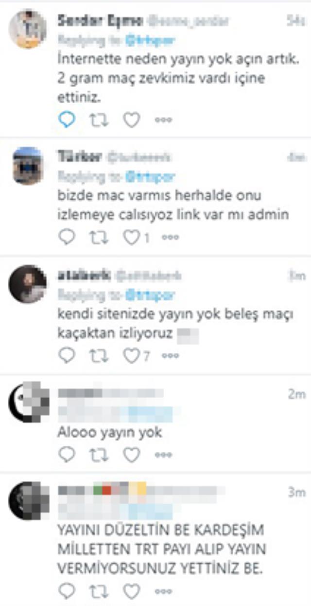 Maç izlemek isteyenler gördükleri ekran karşısında isyan etti! TRT'ye tepki yağdı