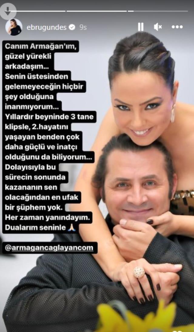 Armağan Çağlayan kanserle mücadele ettiği duyurdu, Ebru Gündeş'ten destek gecikmedi