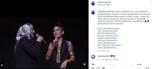 Melek Mosso sahnede annesiyle türkü söyledi, konserde alkış tufanı koptu Melek Mosso sahnede annesiyle türkü söyledi, konserde alkış tufanı koptu