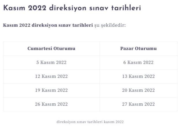Direksiyon sınavı ne zaman? Direksiyon sınavı ne zaman olacak 2022?