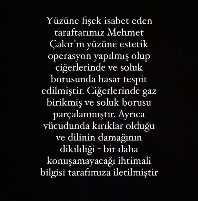 İzmir derbisinde suratına havai fişek isabet eden taraftarla ilgili kahreden ihtimal: Bir daha konuşamayabilir