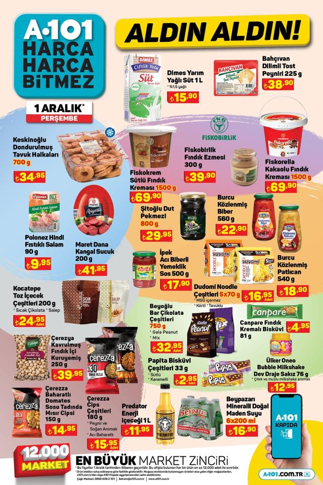 A101 aktüel katalog 1 Aralık 2022 Perşembe indirimli ürünler