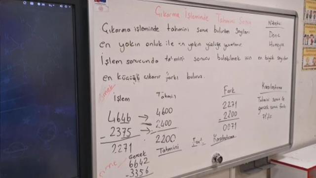Teröristlerin katlettiği Ayşenur öğretmenin tahtaya yazdığı son not görüntülendi