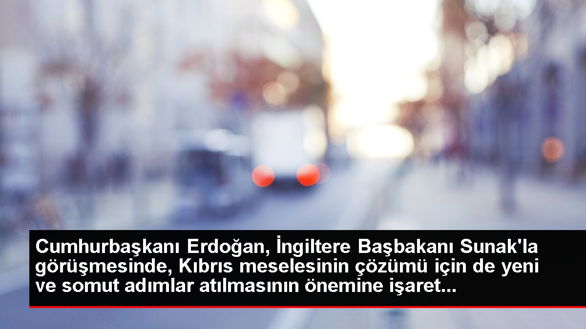 Cumhurbaşkanı Erdoğan, İngiltere Başbakanı Sunak'la görüşmesinde, Kıbrıs meselesinin çözümü için de yeni ve somut adımlar atılmasının önemine işaret...