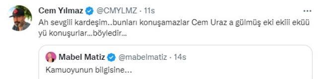 Ödül töreninde sahneye çıkarılmayan Mabel Matiz'e Cem Yılmaz ve Hazal Kaya'dan destek Ödül töreninde sahneye çıkarılmayan Mabel Matiz'e Cem Yılmaz ve Hazal Kaya'dan destek