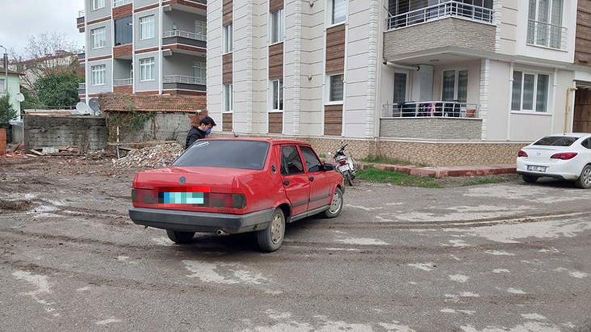 Samsun'da çalınan otomobil bir gün sonra aynı yere bırakıldı