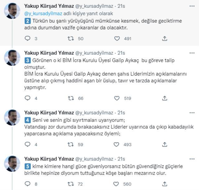 Suç örgütü liderliğinden hapis yatan Kürşad Yılmaz, BİM'in patronuna tehdit: Tuttuğunuz köşe başları mezarınız olur Suç örgütü liderliğinden hapis yatan Kürşad Yılmaz, BİM'in patronuna tehdit: Tuttuğunuz köşe başları mezarınız olur