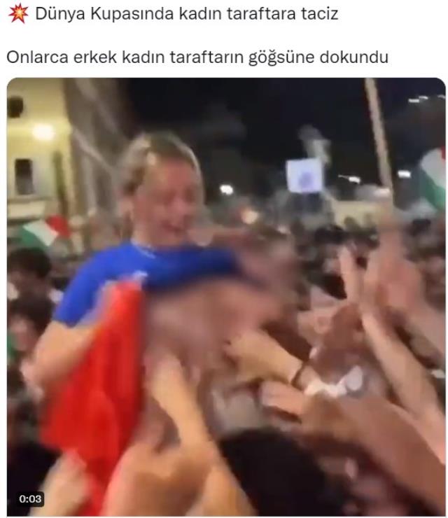 Katar'da düzenlenen Dünya Kupası'nda kadın taraftara yönelik taciz anını yansıtan görüntü yeni değil