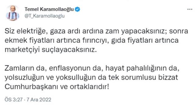 Zincir market tartışmalarına Karamollaoğlu da katıldı: Bu ülkenin üç harfliler sorunu RTE'dir