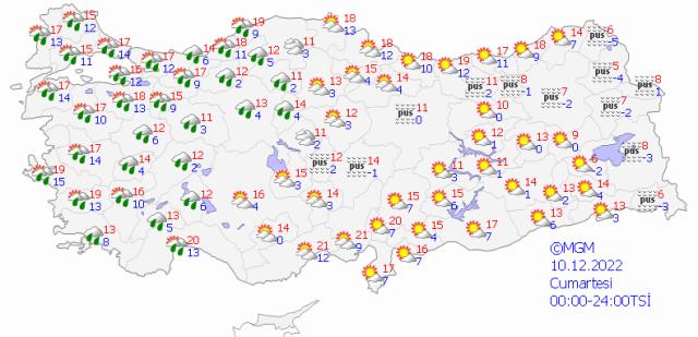 Bu hafta sonu yağmur var mı? Bu hafta sonu yağmur yağacak mı? Hafta sonu hava nasıl olacak? 10 - 11 Aralık hava durumu!