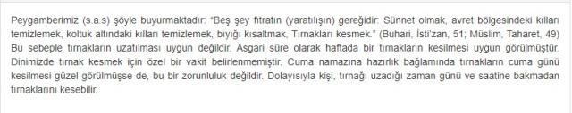Cuma günü tırnak kesilir mi? Diyanet'e göre Cuma günü tırnak kesmek günah mı, caiz mi?