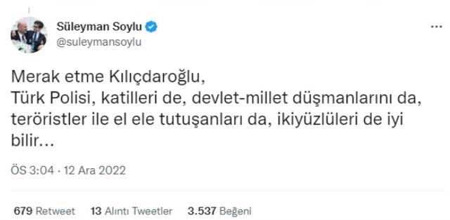Kılıçdaroğlu 'Yiğit polislerimiz emir bekliyor' dedi, Bakan Soylu'nun cevabı çok sert oldu