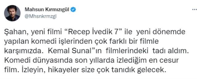Mahsun Kırmızıgül, Recep İvedik'i Kemal Sunal filmlerine benzetti! Kıyaslamasına tepki üstüne tepki yağdı Mahsun Kırmızıgül, Recep İvedik'i Kemal Sunal filmlerine benzetti! Kıyaslamasına tepki üstüne tepki yağdı